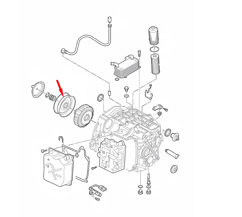 Vordere Abdeckung des Getriebekupplungspakets für AUDI VW DQ500 DSG
