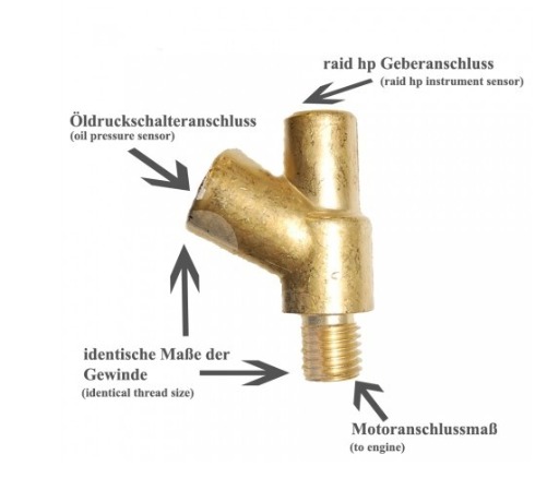 Öldruck Geber Montage Y-Adapter M10x1 für 