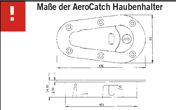 AeroCatch Haubenverschluss Unterbau