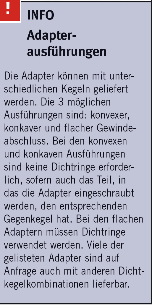Lang für UNF-Anschlüsse Alu ->