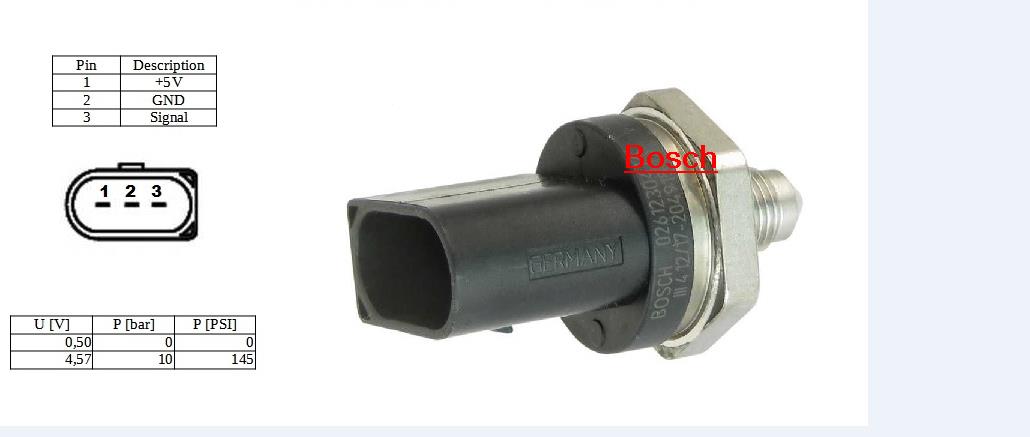 Öldruck / Benzindruck 10 Bar Bosch Sensor  / Ecumaster / Gewinde 10X1