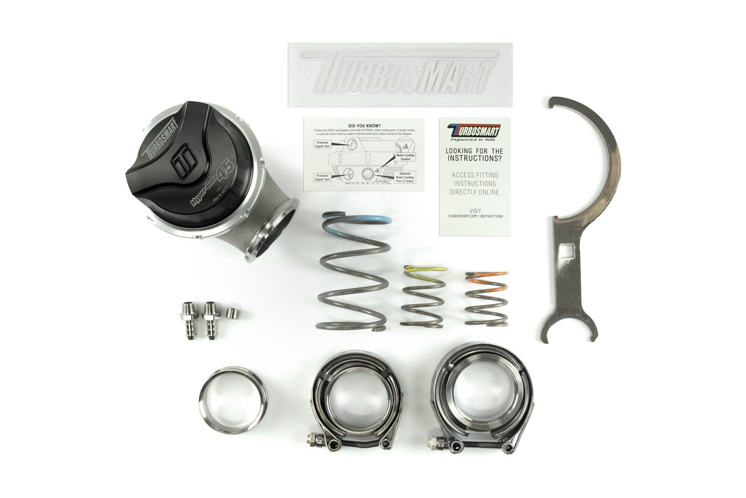 Turbosmart Gen-V HyperGate45 WG45 1,0 bar externes Wastegate – Schwarz