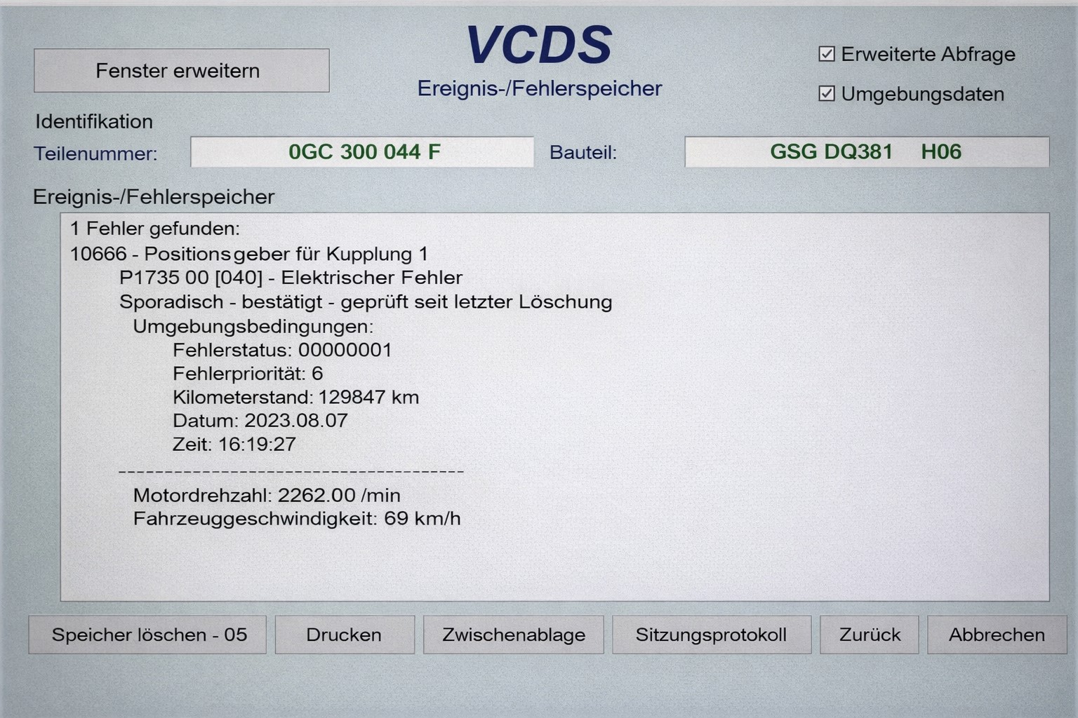 DQ381-DQ500  Steuergerät Reparatur Positionsgeber für Kupplung 1und 2 DSG 7 Gang