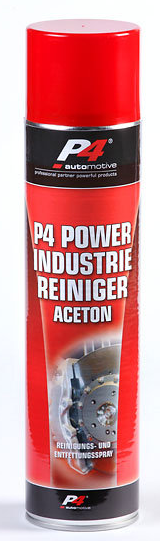 P4 Power Industrie Reiniger mit Aceton 600ml  / Bremsenreiniger / Motorreiniger 