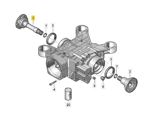 2.5L TTRS RS3  Haldex Kupplung Gen 2 4 5 Hinten Differential Lagersatz
